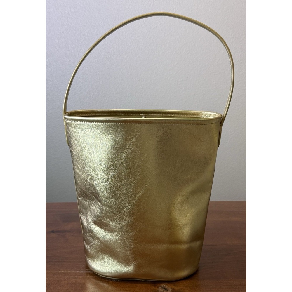 J. Crew Berkeley Bucket Bag Platino Gold Leather